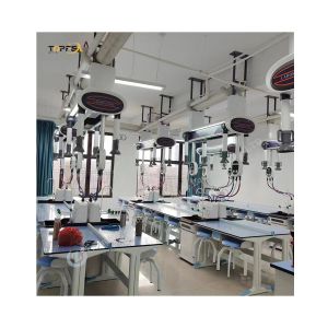 Sturdy White Metal Biology Lab Table In Elegant Modern Design