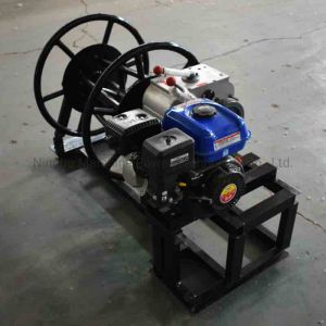 Gasoline Engine Wire Rope Take Up Pulling Winch For Railway Construction