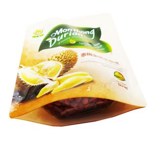 Custom food packaging Waterproof biodegradable plastic foil bag Zipper standing