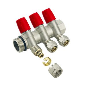 Valve Material Brass Brass Pex Manifold With 2-6ways And Customized Size