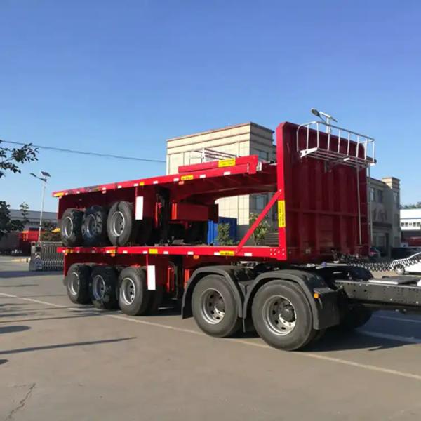 Hot Selling 40ft & 20ft &45ft& 53ft Steel Container Durable Flatbed Semi-Trailer for Normal Bulk Cargo Transport