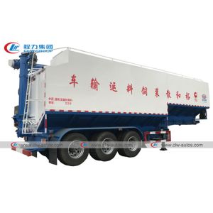 SGS 3 Axle 60M3 Bulk Feed Tanker Semi Trailer With Electric Hydraulic Auger
