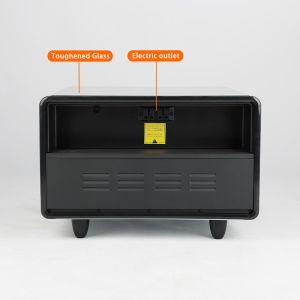 Mini Side Table Drawer Beer Beverage Cooler with Tempered Glass and Wireless