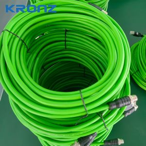 M12 Pre-assembled Connector Ethernet/IP Dual Shielded PVC Cable 8 Pin X Code