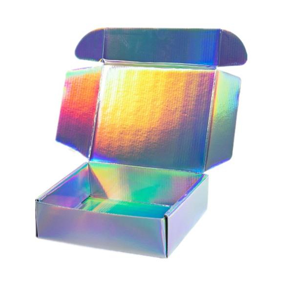 Quality Collapsible Fashionable Design Cosmetic Paper Packaging Box with Holographic Effect wholesale