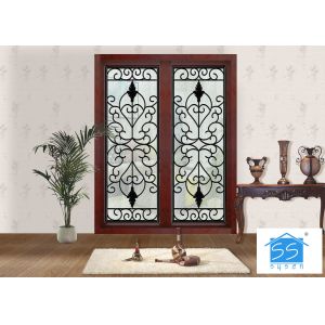 China Mosaic Metal Front Doors With Glass Custom Spray Coating Hot Dip Galvanize on sale