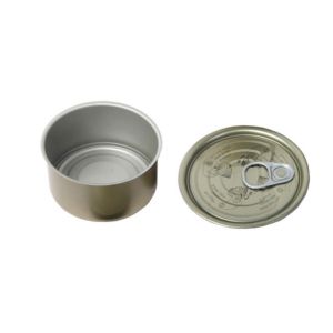 China 200ml Metal Tin Cans With Pull Ring Recyclable Plastic Lids Food Storage on sale