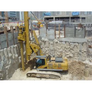 Max Torque 220kN.m CAT Chassis Foundation Machinery Bored Hydraulic Piling Rig
