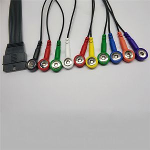 Patient Monitor EKG Cables Snap One Piece 2mm Dia Lead OEM / ODM Service