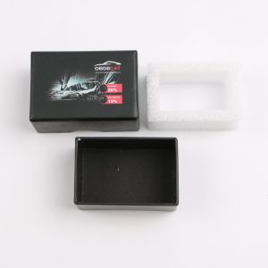 Custom Printing Recyclable Black Auto Parts Packaging Box Lid and Base Rigid