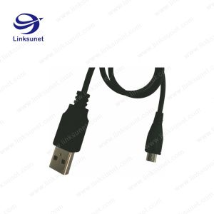 Black Length Customized Soldering USB Cable Wiring Harness Full Automatic