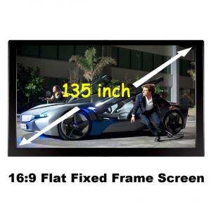 Cheap Best Supplier 135 Inch Curved Fixed Frame 3D Projection Screens Good Quality For Projector for sale