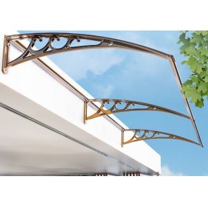 Polycarbonate Awning Brackets Black / Grey / White Frame Color Of Canopy PC