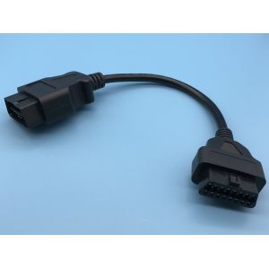 OBDII 16-Pin J1962 Male to OBD2 Female (with endurable terminals) Extension Round Cable