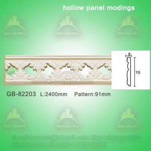 Cheap Polyurethane Decorative center hollow mouldings for light transmission for sale