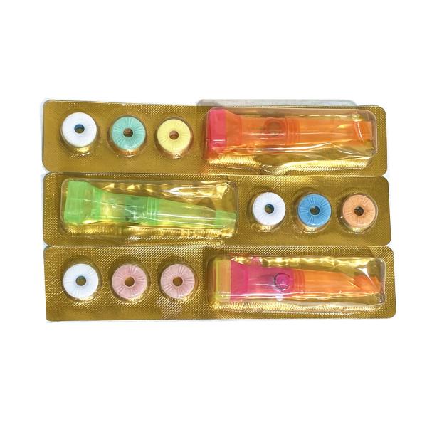 Quality Kids Halloween Novelty Candy Toys 3g Whistle Shape Pressed With Flashlight wholesale