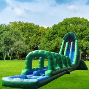 Cheap Customized Color Inflatable Boat Dock Slide Jumping Castles for Kids at Resort Hotel for sale