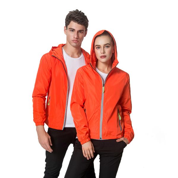 Quality Windproof Sunproof Lightweight Windbreaker Jacket Invisible Zipper With Hood wholesale