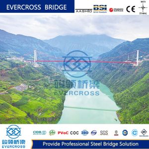 China Prefabricate Steel Cable Suspension Prefab Steel Bridges Professtional Painted  on sale