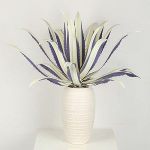 Flexible Glue Artificial Agave Americana With Purple Side