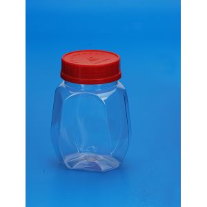 food grade pet hexagon plastic container waterproof screw cap hexagon plastic