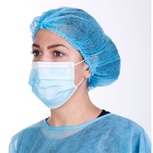 Cheap Non - Allergic Protective Disposable Face Mask / Surgical Mask 3 Ply for sale