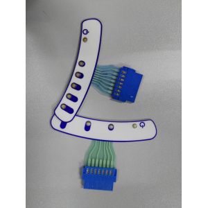 One Key Flexible Membrane Switch Control Panel With LED Light / Silk Screen