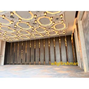 China Modern And Elegant Hotel Partition Wall Suitable For Hotels With Aluminum Alloy Frame And Tempered Glass Panel on sale