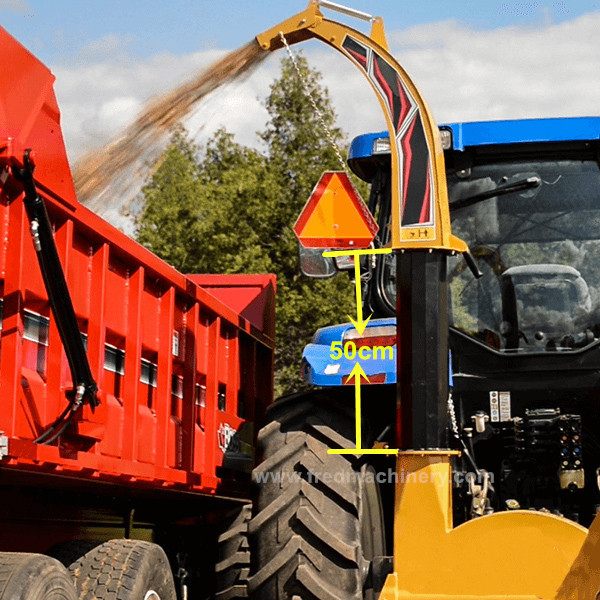 BX72R Hydraulic Feed Wood Chipper 90° Cutting Angle With Double Edges Blades