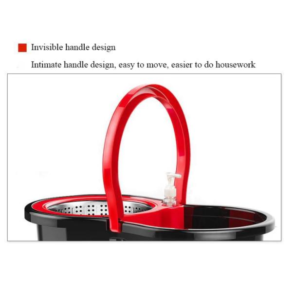 Heavy Duty 360 Spin Magic Mop with Press Detergent Bottle and Microfiber Cloth Cover Type