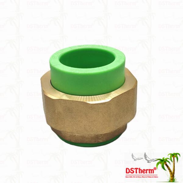 Green Ppr Double Head Threaded Union Double Union Connector High Temperature