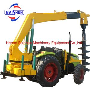 BS850 trench digging tractor machine 2M hole diameter pole erection machine