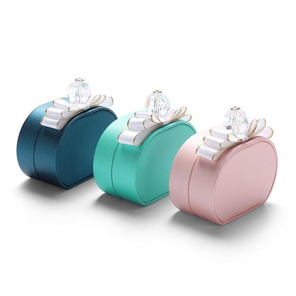 China Wholesale 8*5.7*4cm Exquisite Proposal Ring Box Wedding Ring Box Creative Jewelry Box Bow Necklace Gift Packaging Box