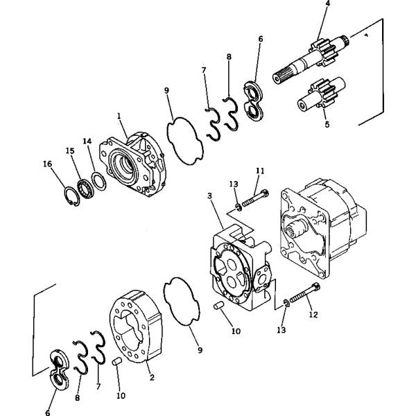 Quality 705-52-40100 705-52-40001 705-32-37740  For Komatsu Bulldozer  D375-5  Hydraulic Main Pump  Original WORK EQUIPMENT PUMP wholesale