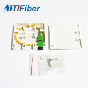 2 Port Socket Panel 86x86x27mm FTTH Fiber Optic Terminal Box