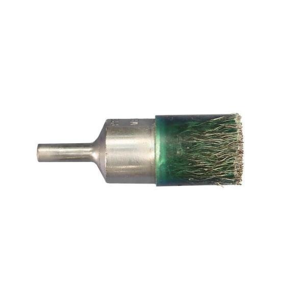 Quality Burr Removal Encapsulated Wire End Brush Standard Duty Green Polyflex Color wholesale