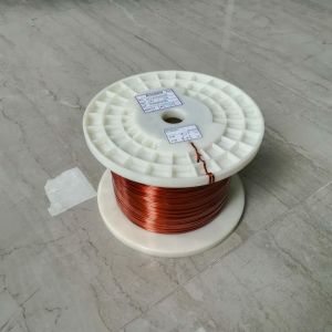 0.02 - 1.8mm Flat / Rectangular Enameled Copper Wire Self Bonding Wire IEC