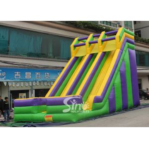 0.55Mm PVC Tarpaulin Water Prak Commercial Inflatable Slides For Adults