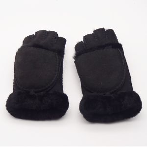 Multifunctional Sheep Skins Leather Mittens Touch Screen With Fingers