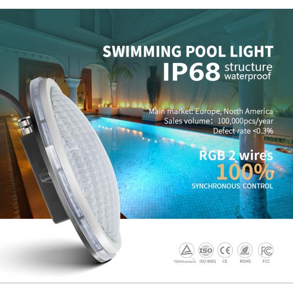 Quality Waterproof ABS 18W Par56 Swimming Pool Lights VDE Structure wholesale