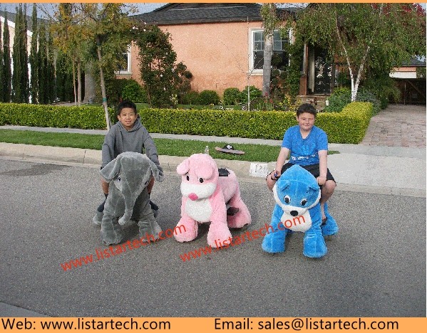Quality Arcade Game Parts Stuffed Animals Plush Wheels Happy Rides on Animal, Animal Walking Rides wholesale