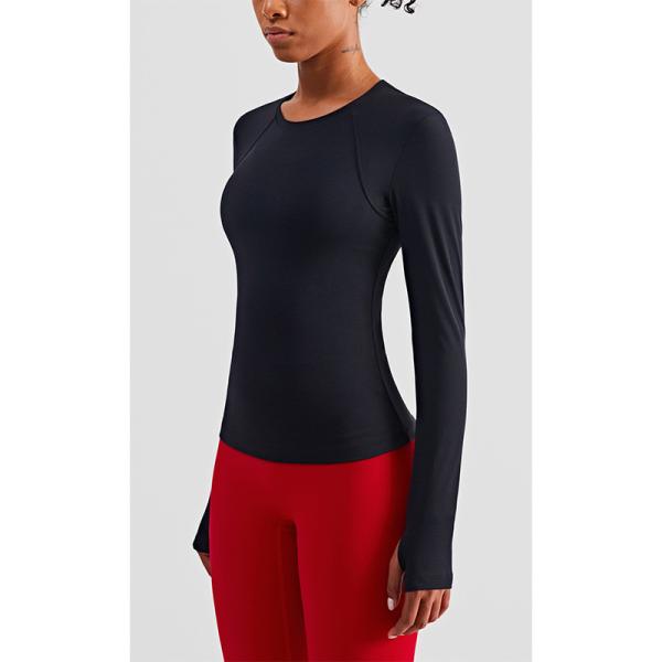 Wholesale Horse Riding Tops / Ladies Long Sleeve Base Layer With Thumb Cuff