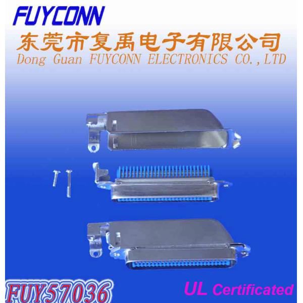Quality TYCO 90 Degree centronic 50 Pin connector RJ21 Male Plug Champ IDC type with Metal cover wholesale