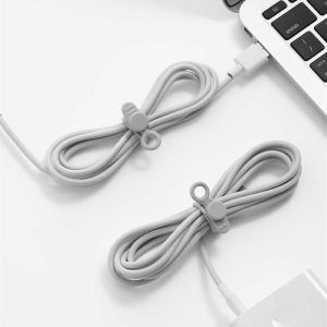 Silicone Cable Management Organizer Multipurpose Elastic Cord Organizer For