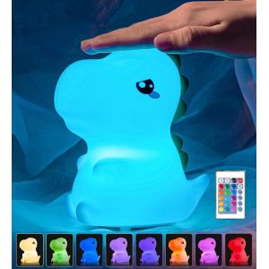 Dinosaur 9.4cm Portable Color Changing Night Lamp With USB Rechargeable