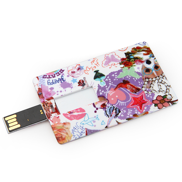 CMYK Logo UV Colorful Print Credit Card USB Sticks 2.0 3.0 15MB/S
