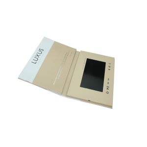 A4 , A5 CMYK Printing Video Booklet , Rechargeable Lcd Video Mailer For
