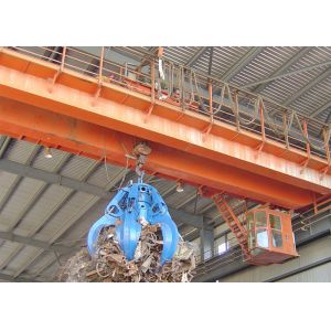 Hydraulic Grab Overhead Crane 5 Ton Double Girder Electric Motor Driven