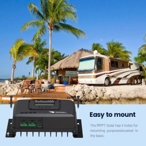 Smart RV MPPT Solar Charge Controller with 5-Stage Charging 99.5% Tracking