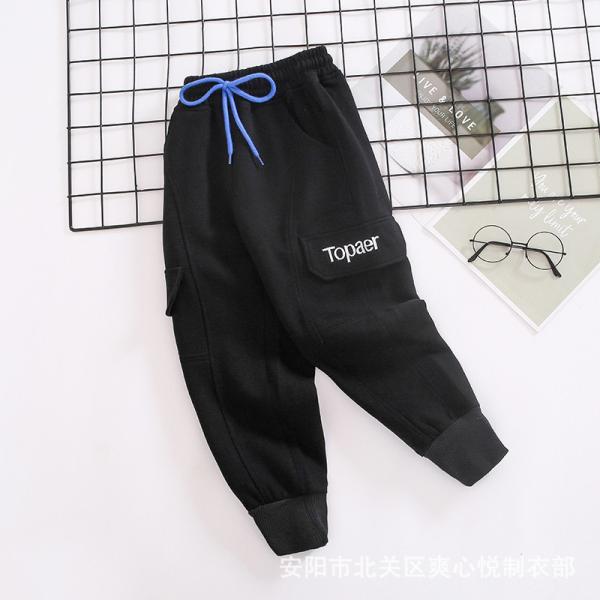 Quality 110CM-170CM Drawstring Girls Solid Color Pants 260G wholesale